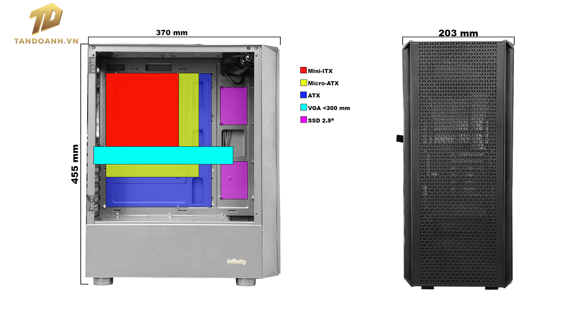 Infinity Hue - White - ATX Gaming Chassis Infinity Hue - White - ATX Gaming Chassis