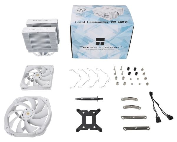 Thermalright Dual-Tower Frost Commander 140 White – CPU Air Cooler Thermalright Dual-Tower Frost Commander 140 White – CPU Air Cooler
