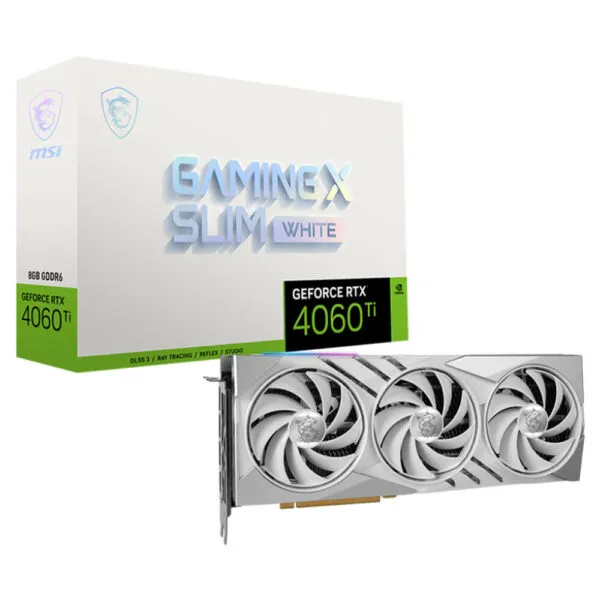 MSI GeForce RTX™ 4060 Ti GAMING X SLIM WHITE 8G - 8GB GDDR6