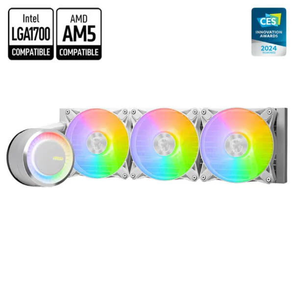 MSI MAG CORELIQUID E360 WHITE - 360 AIO Liquid Cooler