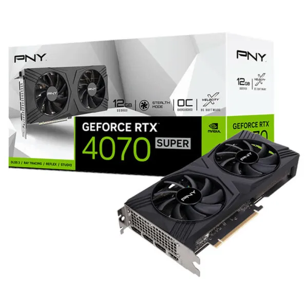 PNY GeForce RTX™ 4070 SUPER 12GB VERTO™ Overclocked Dual Fan DLSS 3 - 12GB GDDR6X