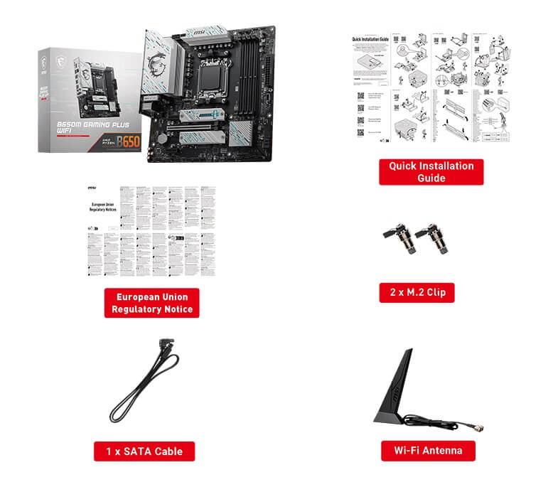 msi b650m gaming plus wifi accessories MSI B650M GAMING PLUS WIFI - Socket AM5