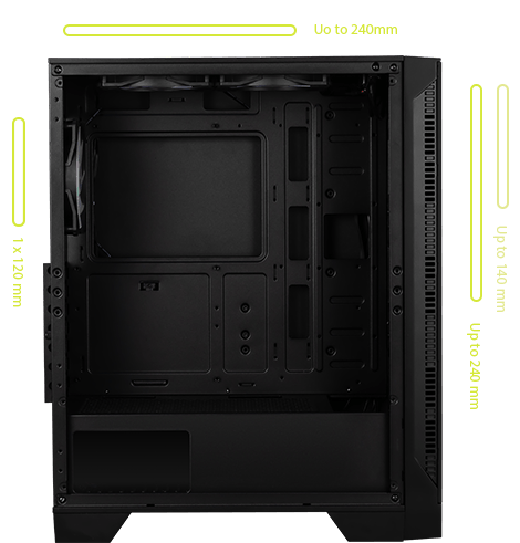 MSI MAG FORGE 120A AIRFLOW - Mid Tower Case MSI MAG FORGE 120A AIRFLOW - Mid Tower Case
