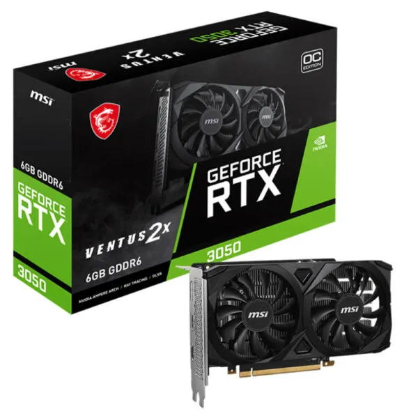 MSI GeForce RTX™ 3050 VENTUS 2X E 6G OC - 6GB GDDR6