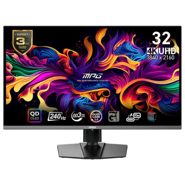 MSI MPG 321URX QD-OLED - 32 inch UHD QD-OLED | 240Hz | 0.03ms | Type-C | Gaming Monitor