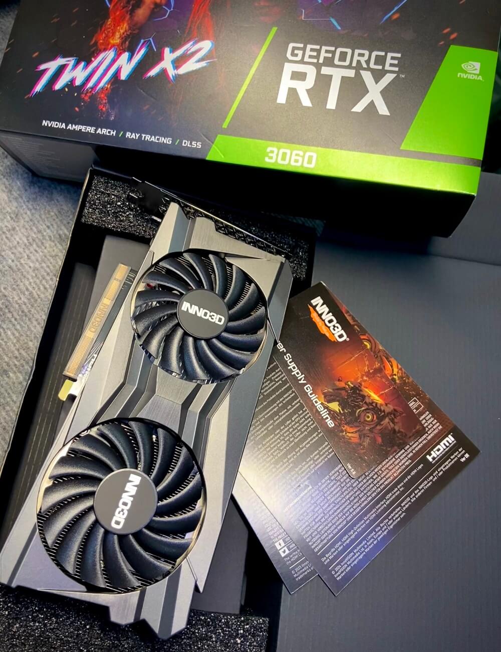 INNO3D GEFORCE RTX 3060 TWIN X2 H7 INNO3D GEFORCE RTX 3060 TWIN X2 - 12GB GDDR6
