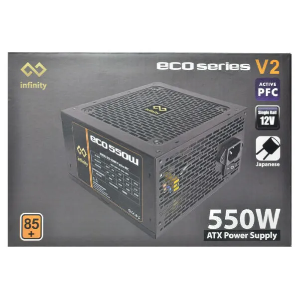 Infinity ECO 550W V2 – DC to DC – Hiệu suất 85% – Active PFC – Single Rail