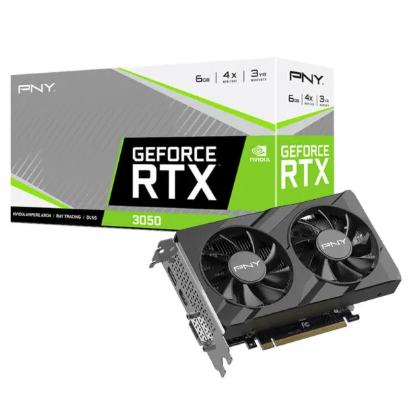 PNY GeForce RTX™ 3050 6GB VERTO™ Dual Fan - 6GB GDDR6