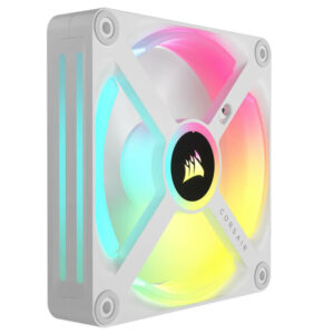 Corsair iCUE LINK QX120 RGB 120mm H4 Corsair iCUE LINK QX120 White - RGB 120mm PWM PC Fans Starter Kit with iCUE LINK System Hub