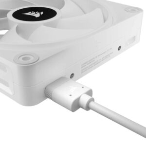 Corsair iCUE LINK QX120 RGB 120mm H7 Corsair iCUE LINK QX120 White - RGB 120mm PWM PC Fans Starter Kit with iCUE LINK System Hub