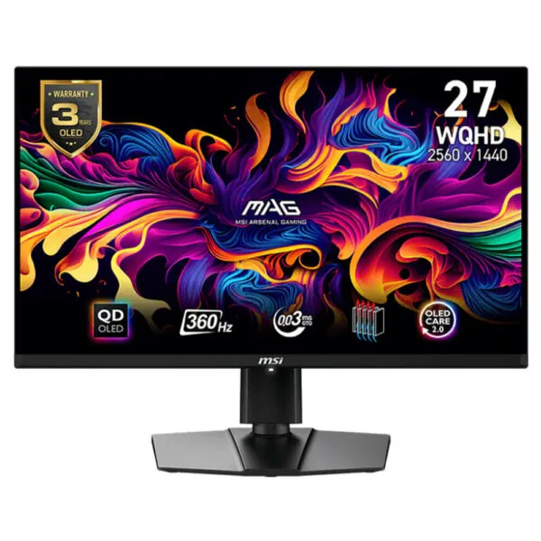 MSI MAG 271QPX QD-OLED - 27 inch WQHD QD-OLED | 360Hz | 0.03ms | Type-C | Gaming Monitor