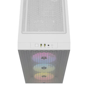 Corsair 3000D RGB White H6 Corsair 3000D RGB White - Tempered Glass Mid-Tower PC Case