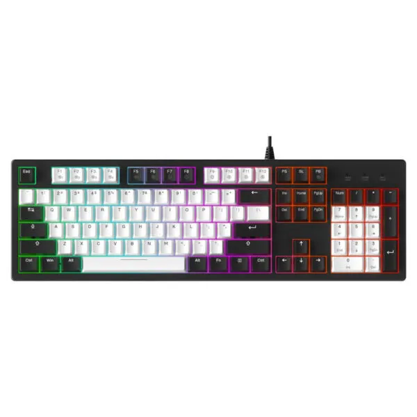 DAREU EK104 White - Black - DareU DREAM Switch | RGB Gaming Wireless Keyboard