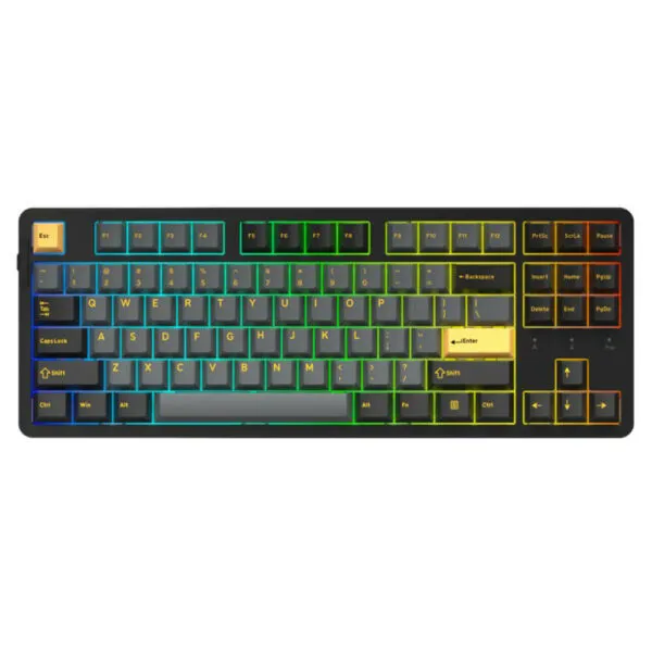 DAREU EK87 PRO - BLACK GOLDEN - Triple Mode | DareU DREAM Switch | RGB Gaming Wireless Keyboard