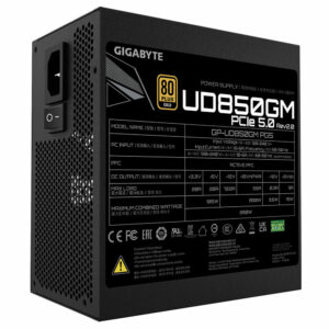 Gigabyte UD850GM PG5 - 80+ Gold - Full Modular - Support PCIe Gen 5.0 Graphics Card