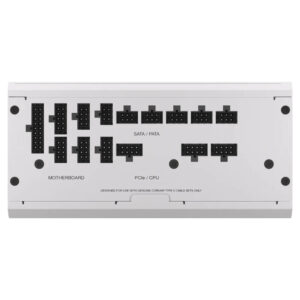 Corsair RM1000x Shift White H5 Corsair RM1000x SHIFT White - 1000W 80 PLUS Gold Fully Modular ATX Power Supply