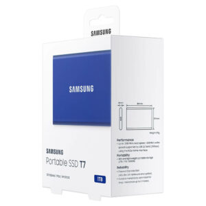 Samsung T7 Portable Blue 1TB H4 Samsung T7 Portable 1TB Blue - Portable SSD USB 3.2 Gen 2 - MU-PC1T0H/WW
