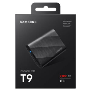 Samsung T9 Portable Black 1TB H1 Samsung T9 Portable 1TB Black - Portable SSD USB 3.2 Gen 2x2 - MU-PG1T0B/WW