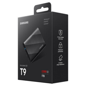 Samsung T9 Portable Black 1TB H3 Samsung T9 Portable 1TB Black - Portable SSD USB 3.2 Gen 2x2 - MU-PG1T0B/WW