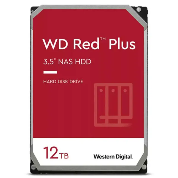 Western Digital Red Plus 12TB WD120EFBX - 24/7 7200RPM 256MB cache Sata 3 - NAS Hard Disk Drive