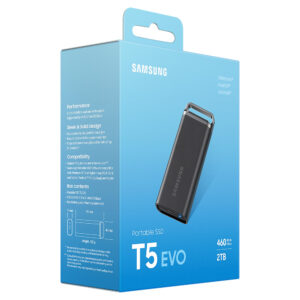 Samsung T5 EVO Portable 2TB Black H2 Samsung T5 EVO Portable 2TB Black - Portable SSD USB 3.2 Gen 1 - MU-PH2T0S/WW
