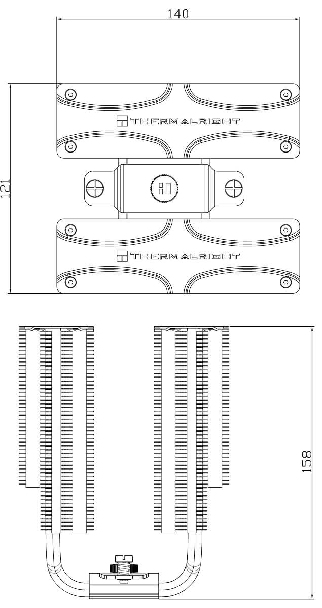 Thermalright Frost Commander 140 specs Thermalright Dual-Tower Frost Commander 140 - CPU Air Cooler