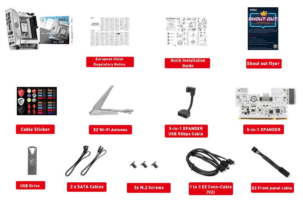 MSI MPG Z890I EDGE TI WIFI accessory MSI MPG Z890I EDGE TI WIFI - Socket 1851