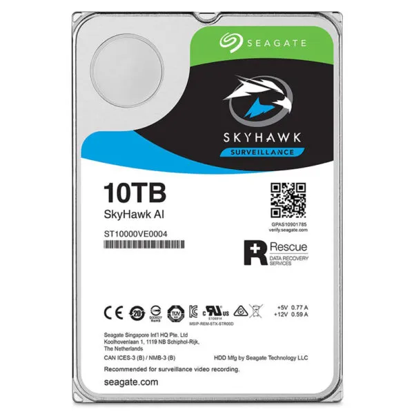 Seagate Skyhawk AI 10TB ST10000VE001 - 3.5Inch/ 7200rpm/ Cache 256MB/ SATA3