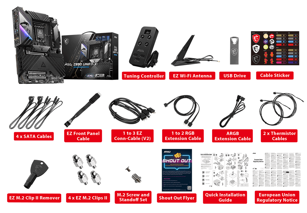 meg z890 unify x accessory MSI MEG Z890 UNIFY-X - Socket 1851