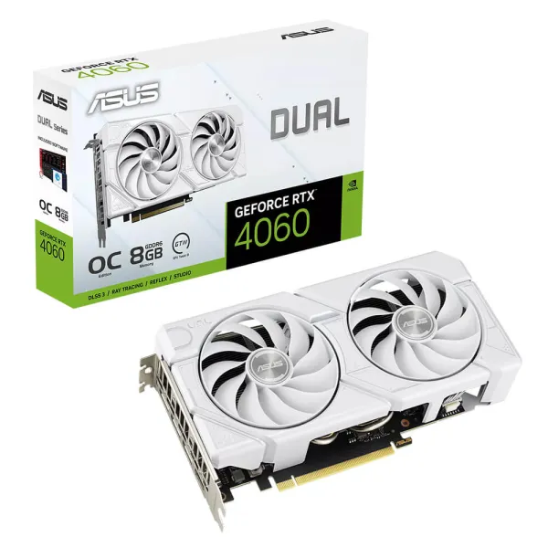 ASUS Dual GeForce RTX™ 4060 EVO White OC Edition - 8GB GDDR6