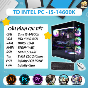 TD CREATOR PC (i9-14900KF, Z790, 5060Ti 16GB, 32GB DDR5, SSD 1TB)