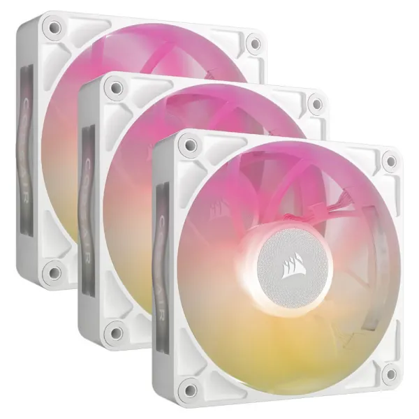 Corsair iCUE LINK RX120 MAX RGB - 120mm PWM Thick Fans – Triple Pack – White