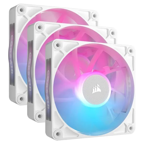 Corsair iCUE LINK RX120 RGB - 120mm PWM Fans – Triple Pack – White