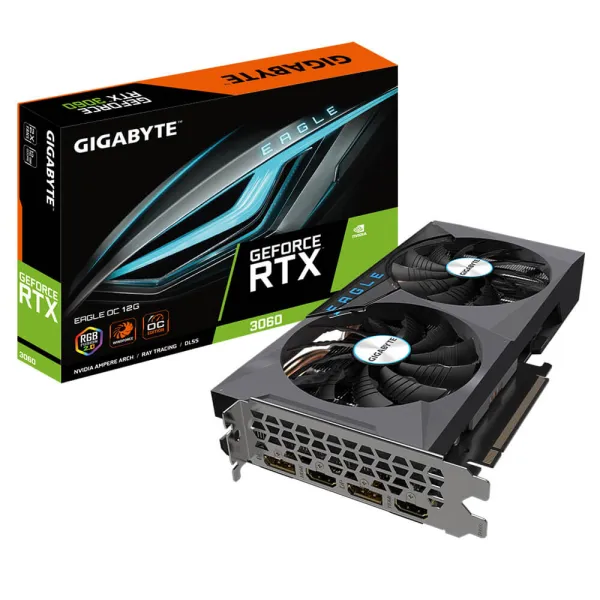 Cũ - Gigabyte GeForce RTX™ 3060 EAGLE OC 12G - 12GB GDDR6