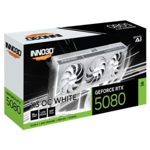 INNO3D GeForce RTX 5080 X3 OC WHITE H3 INNO3D GeForce RTX™ 5080 X3 OC WHITE - 16GB GDDR7
