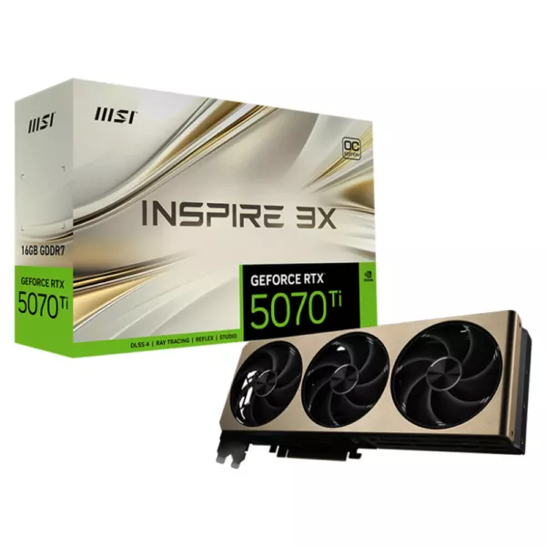 MSI GeForce RTX™ 5070 Ti 16G INSPIRE 3X OC PLUS - 16GB GDDR7