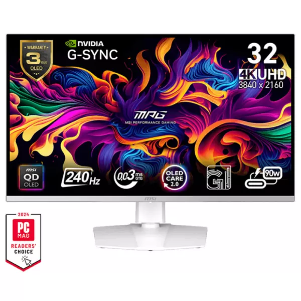 MSI MPG 321URXW QD-OLED - 32 inch UHD QD-OLED | 240Hz | 0.03ms | Type-C | Gaming Monitor