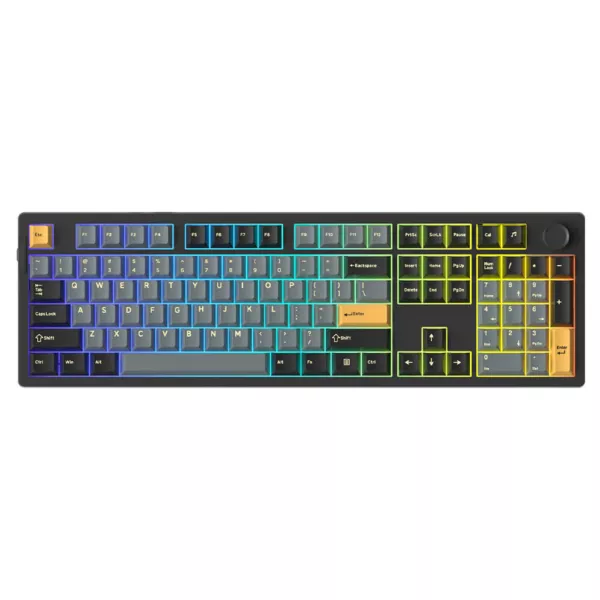 DAREU EK106 PRO - BLACK GOLDEN - Triple Mode | DareU CLOUD Switch | RGB Gaming Wireless Keyboard