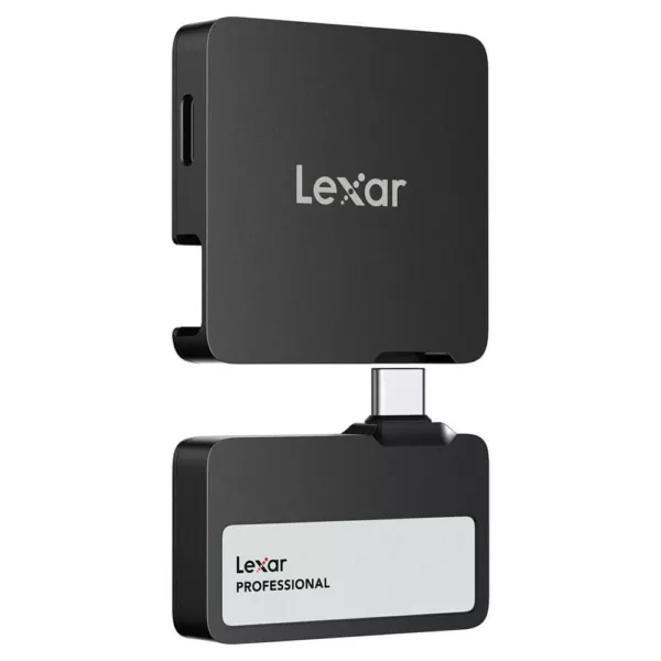 Lexar Professional Go With Hub SL400 1TB Black - Portable SSD USB 3.2 Gen 2 (LSL400S001T-RNBNG)