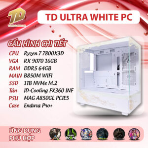 TD GAMING PC (Ryzen 7 7700X, B650M, 64GB DDR5, RX 9060XT, SSD 1TB)