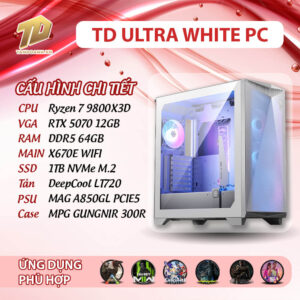 TD ULTRA GAMING PC (R9-9950X3D, X870, RX 9070XT, 64GB DDR5, SSD 1TB, HDD 2TB)