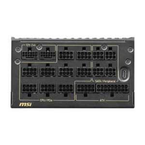 MSI MEG Ai1600T PCIE5 H2 MSI MEG Ai1600T PCIE5 - 1600W 80 PLUS Titanium - Fully Modular - PCIe Gen 5.0 Support PSU