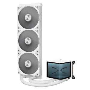 TRYX PANORAMA 360 White - 360mm L-shaped AMOLED Screen Liquid Cooler