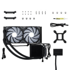 TRYX PANORAMA ARGB 240 Black - 240mm L-shaped AMOLED Screen Liquid Cooler