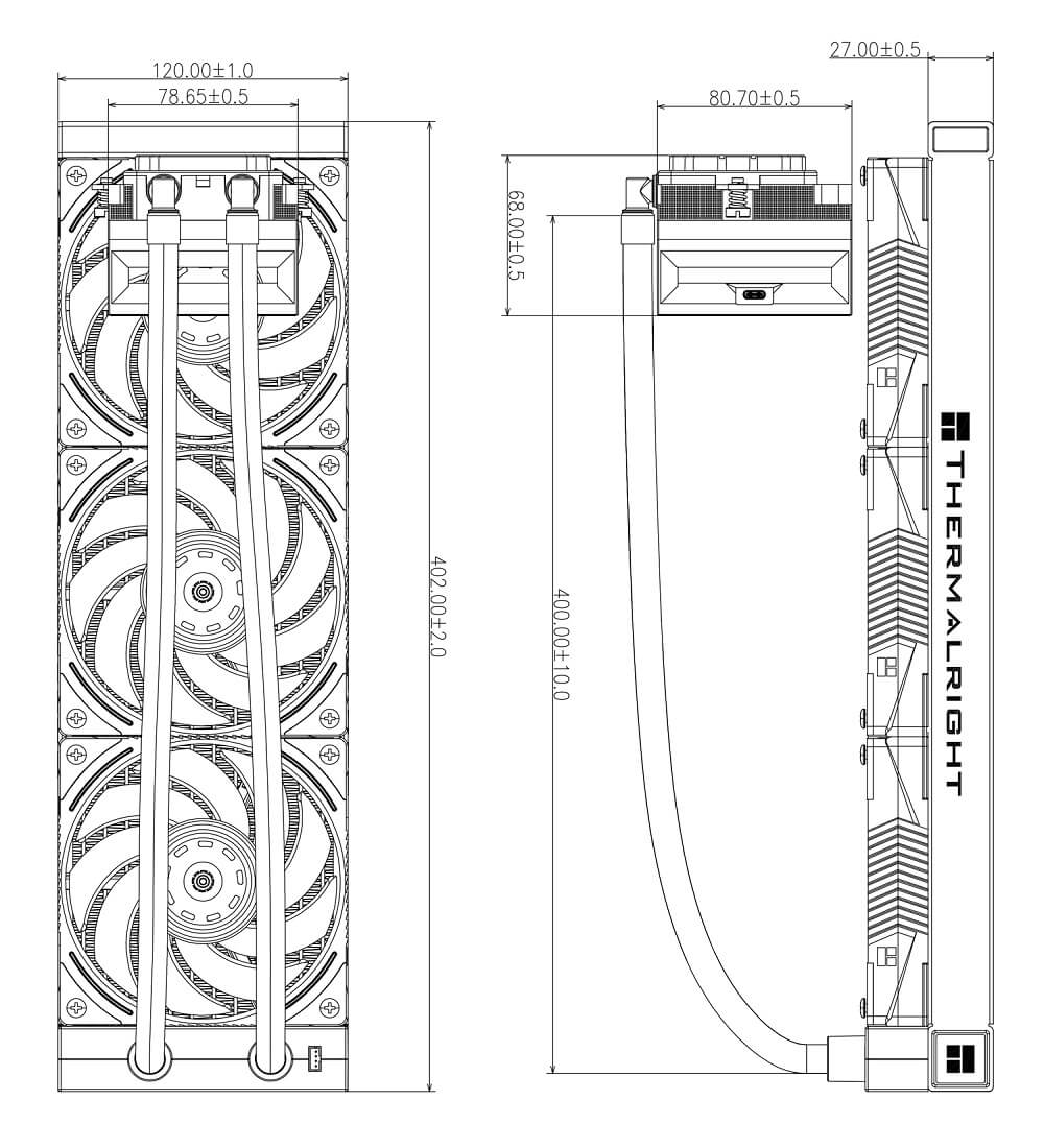 Thermalright Hyper Vision 360 UB ARGB Specs Thermalright Hyper Vision 360 UB ARGB BLACK - AIO CPU Cooler