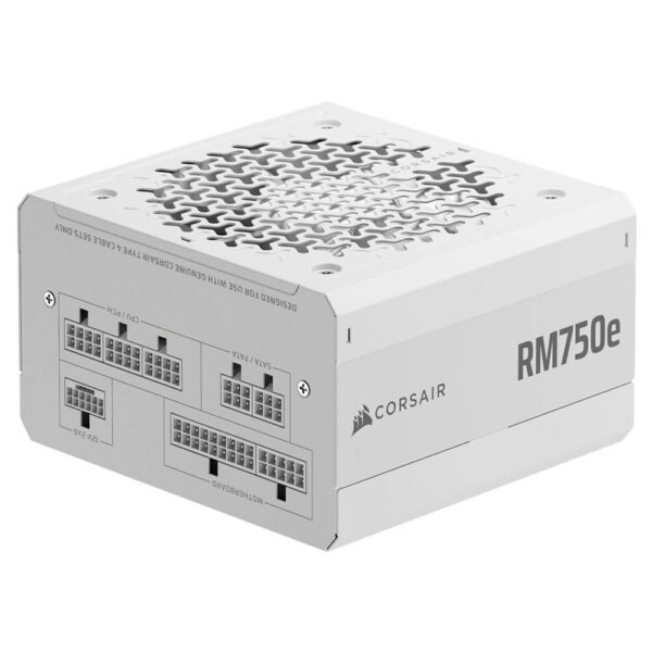 Corsair RM750e White - ATX 3.1 & PCIe 5.1 - 750W 80 Plus Gold - Fully Modular Low-Noise ATX Power Supply