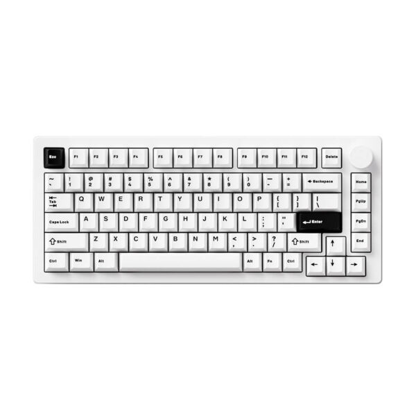 MonsGeek M1 V5 Black on White (Mirror Switches – Multi mode) - Gaming Mechanical Keyboard
