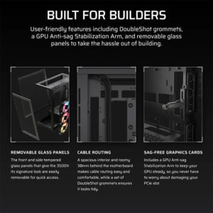 Corsair 3500X RS-R ARGB Black - Tempered Glass Mid-Tower PC Case