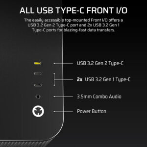 Corsair AIR 5400 RS R ARGB Black H8 Corsair AIR 5400 RS-R ARGB Black - Triple Chamber Mid-Tower PC Case