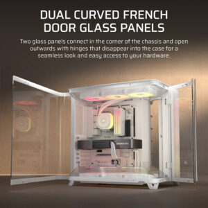 Corsair AIR 5400 RS R ARGB White H6 Corsair AIR 5400 RS-R ARGB White - Triple Chamber Mid-Tower PC Case